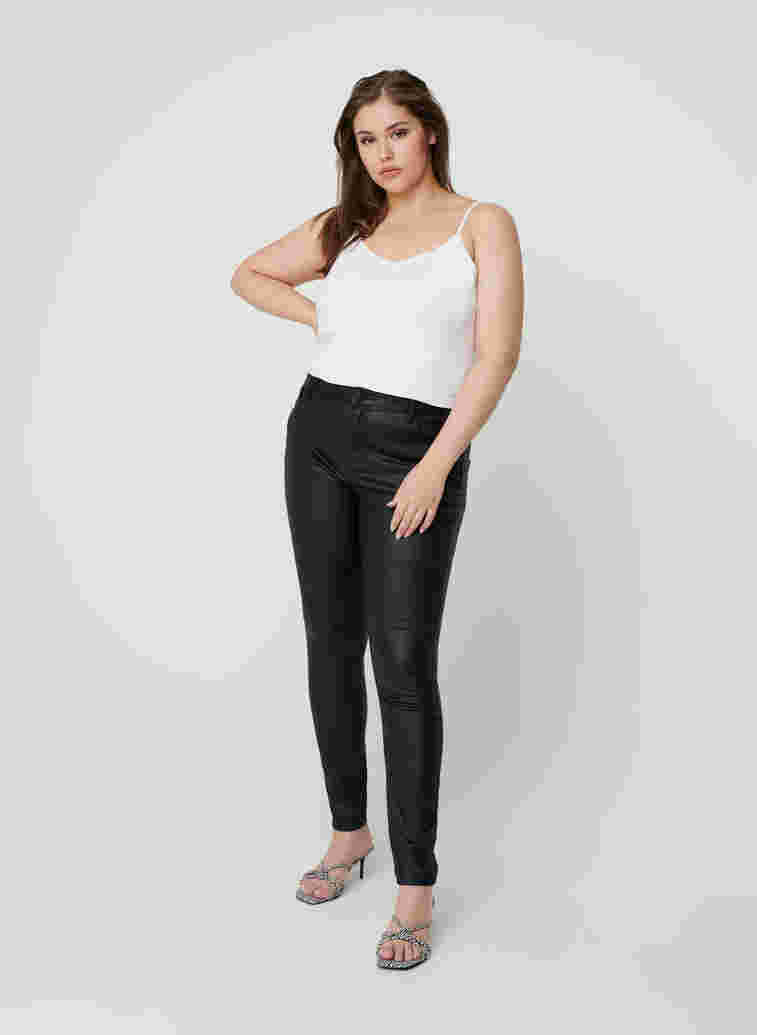 Coated Amy-jeans, Black coated, Model image number 4