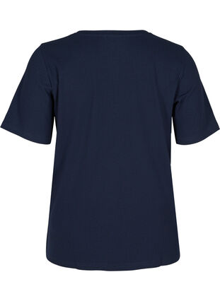 Ribbad t-shirt, Navy Blazer, Packshot image number 1