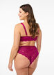 Brasilianska trosor i microfiber med spets, Boysenberry, Model image number 1