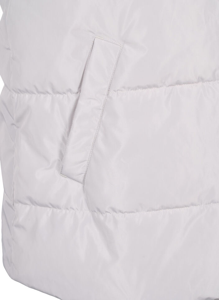 Sportig väst med hög krage och fickor, Pearl Blue, Packshot image number 3