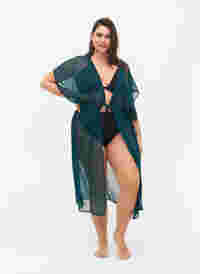 Strandkimono med smock och korta ärmar, Spruced-up, Model