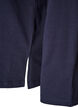 L&aring;ng&auml;rmad blus i jersey med texttryck, Bl&aring;, Packshot image number 3