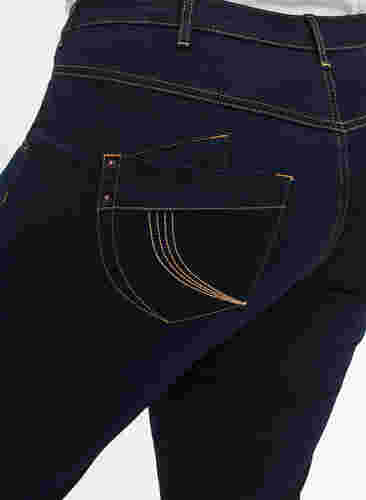 Regular fit Gemma jeans med hög midja, Blue denim, Model image number 4