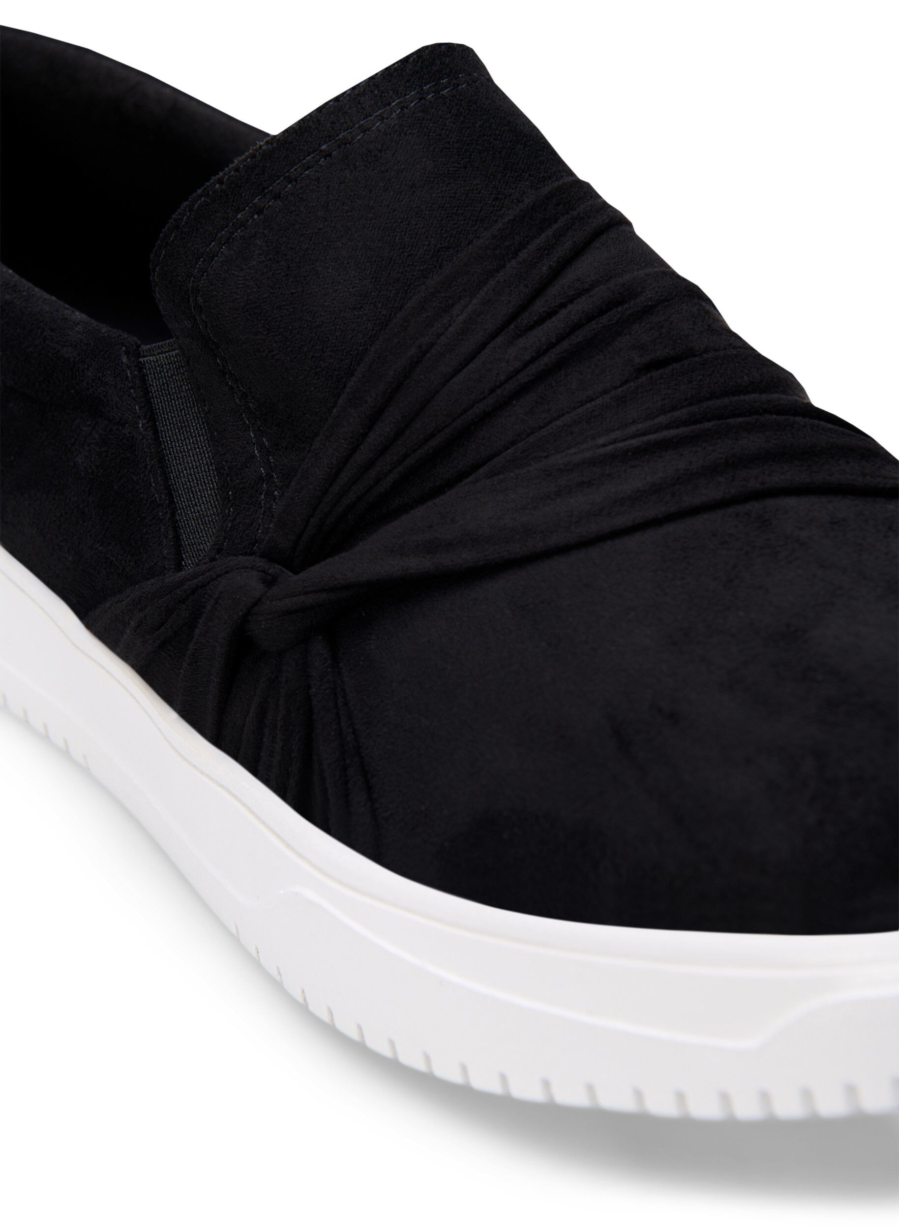 Zizzi Wide fit - Slip-on med knutdetalj, Svart, Packshot image number 3