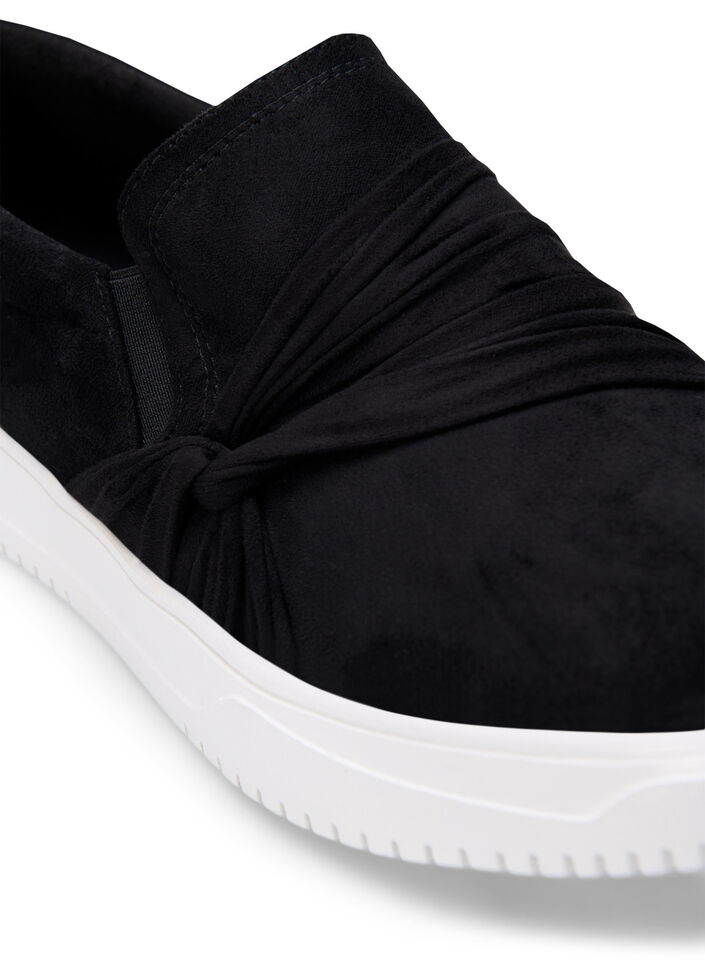 Slip-on med bred passform och knutdetalj, Svart, Packshot image number 3