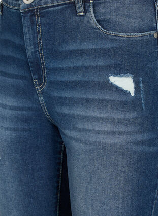 Slitna Amy jeans med super slim fit, Blue denim, Packshot image number 2