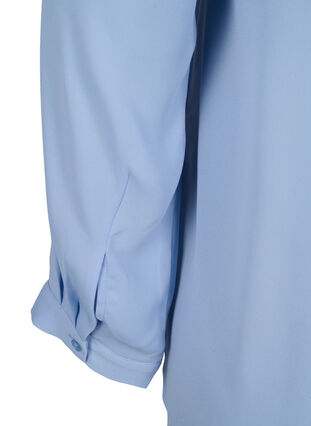 Enfärgad skjorta med V-ringning, Serenity, Packshot image number 3