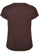 T-shirt med dekorativt tryck framtill, Brun, Packshot image number 1