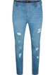 Jeggings med slitna detaljer, Blue denim, Packshot image number 0