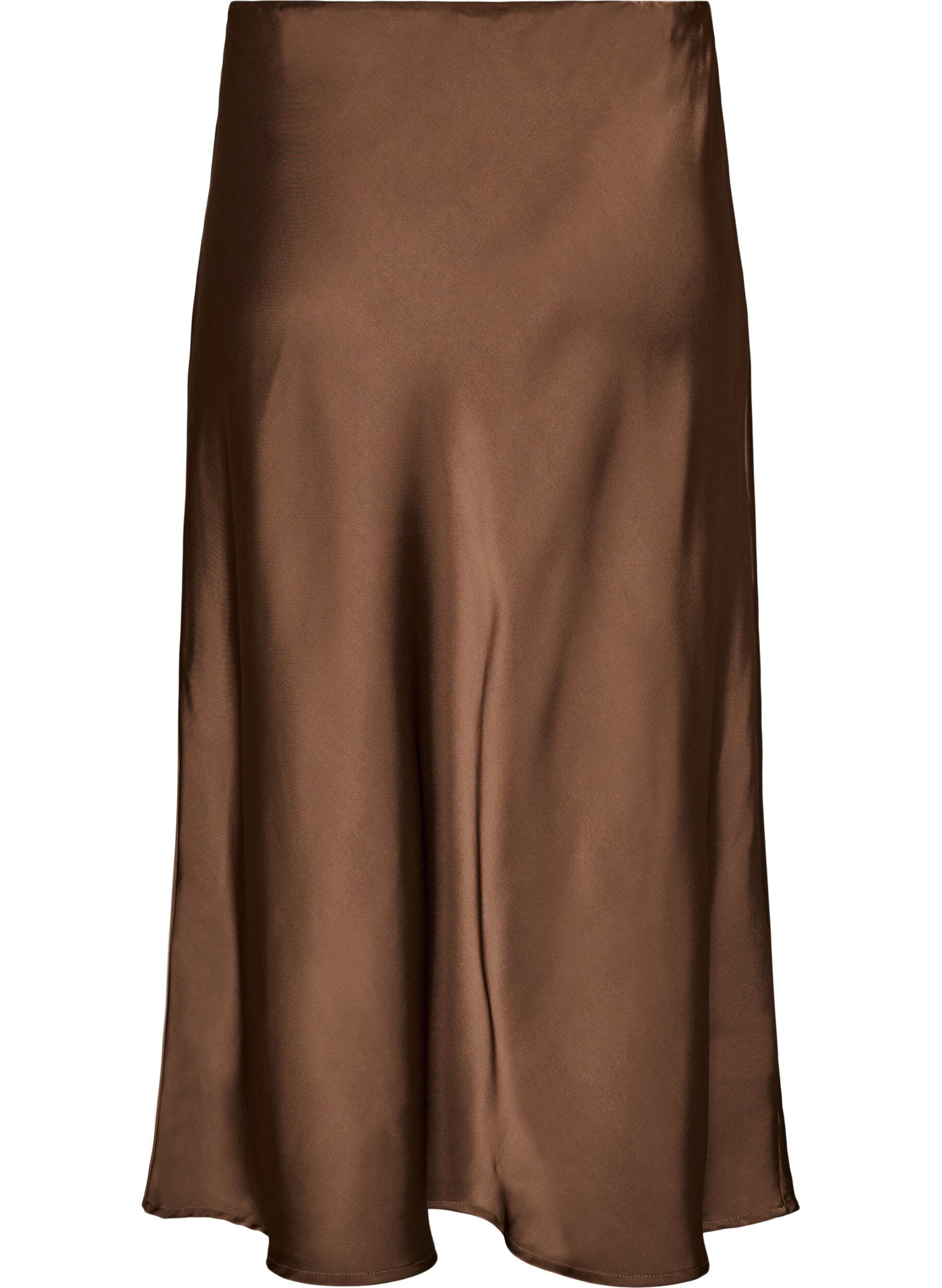 ZizziMidikjol i satin, Brun, Packshot image number 1
