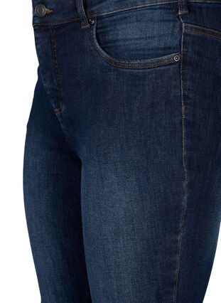 Mycket åtsittande jeans med hög midja, Dark Blue, Packshot image number 2