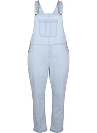 Randiga denim h&auml;ngselbyxor?, Bl&aring;