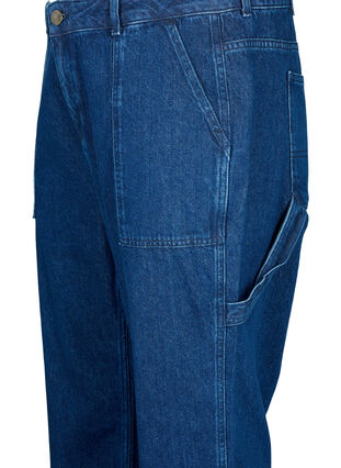 Cargo Jeans med rak passform, Dark blue, Packshot image number 2