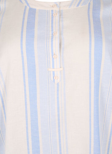 Randig klänning med långa ärmar, Birch w. Stripes, Packshot image number 2