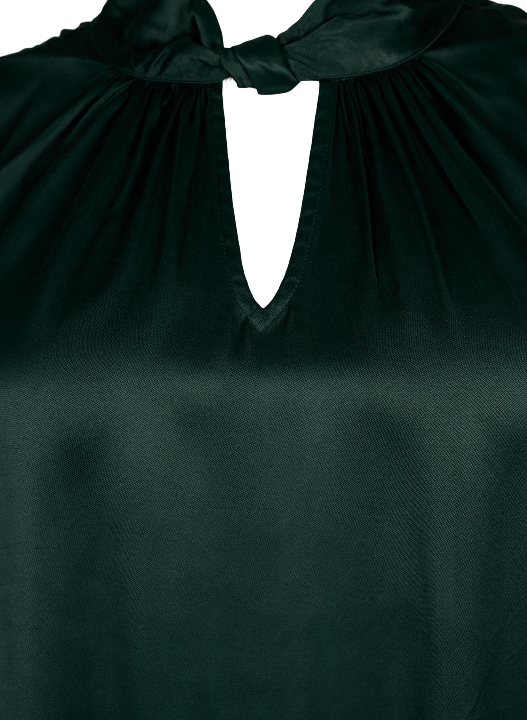 Zizzi &Auml;rml&ouml;s topp i viskos med detaljer, Scarab, Packshot image number 2