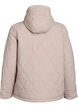 Quiltad jacka med huva och fickor, Beige, Packshot image number 1