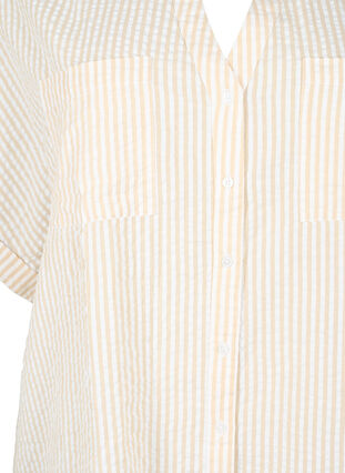 Randig skjorta med bröstfickor, Natrual/S. Stripe, Packshot image number 2