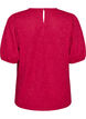 Blus med struktur och korta &auml;rmar, Rosa, Packshot image number 1