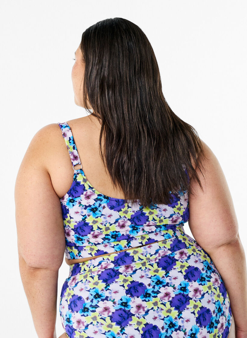 Bikinitopp med justerbara axelband, Lila, Model image number 2