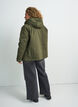 Vadderad parkas med avtagbar huva, Gr&ouml;n, Model image number 2