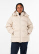 Kort pufferjacka med avtagbar huva, Vanilla, Model image number 0