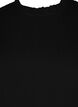 Smockblus med volanger och textur, Black, Packshot image number 2
