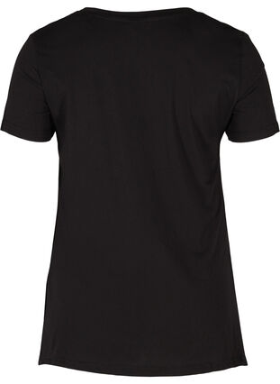 A-linjeformad t-shirt i bomull, Black GLAMOROUS, Packshot image number 1