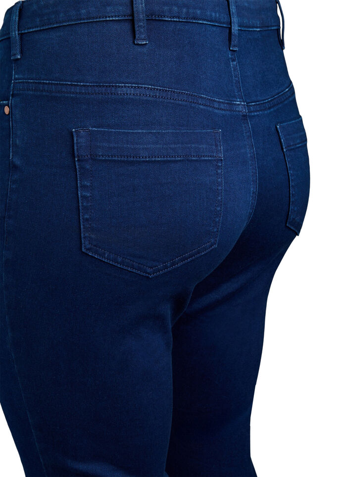 Amy caprijeans med h&ouml;g midja och supertajt passform, Bl&aring;, Packshot image number 3
