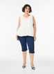 &Auml;rml&ouml;s blus med struktur och knytning, Vanilla, Model image number 1