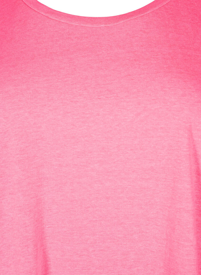 Neonfärgad bomulls t-shirt, Rosa, Packshot image number 2