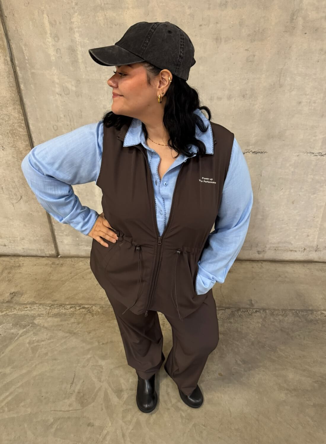 Zizzi Bruna och bl&aring; nyanser, , Model