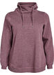 Sweatshirt med h&ouml;g krage och fickor, R&ouml;d, Packshot image number 0