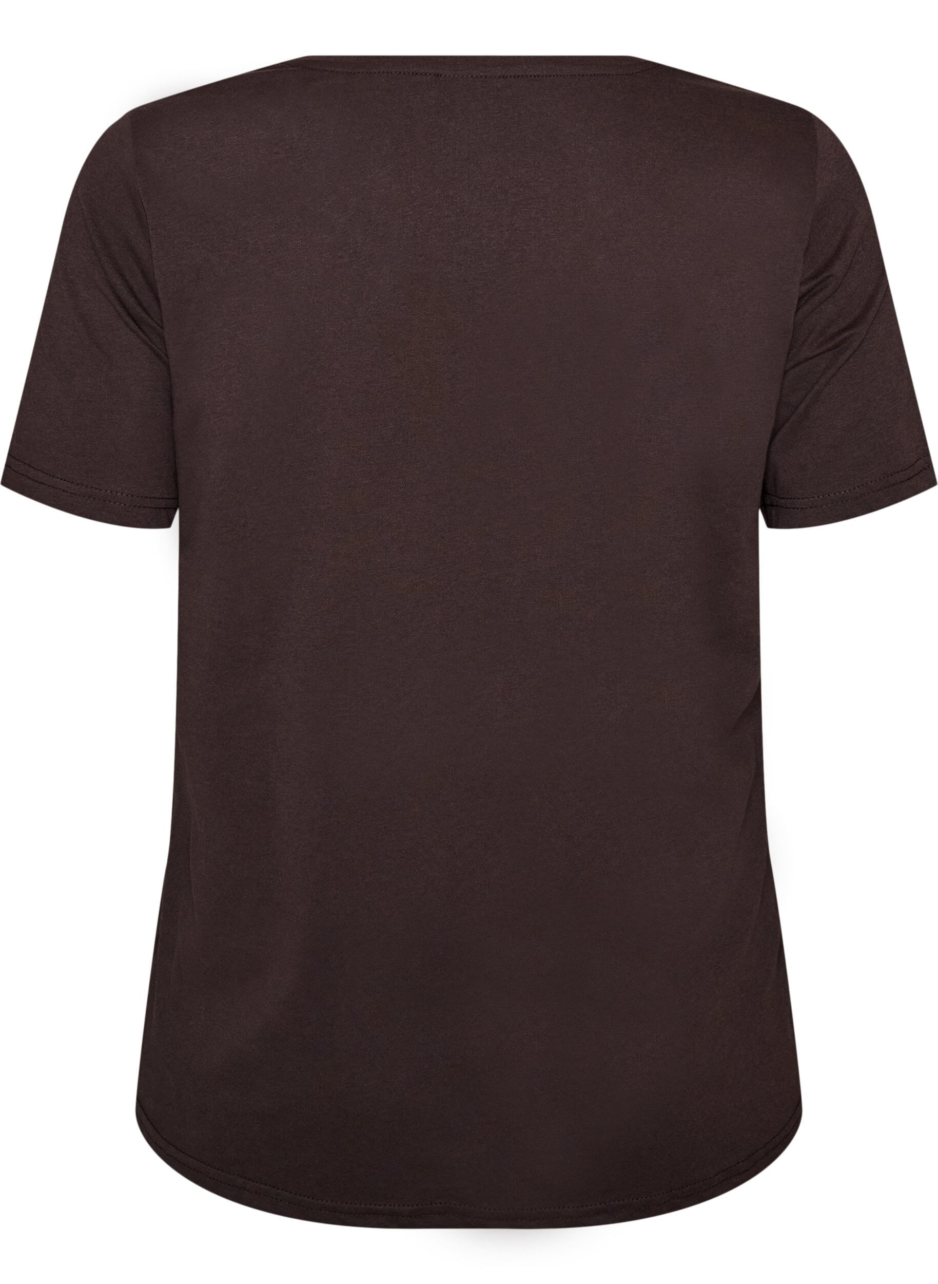 ZizziT-shirt med tryck, Brun, Packshot image number 1