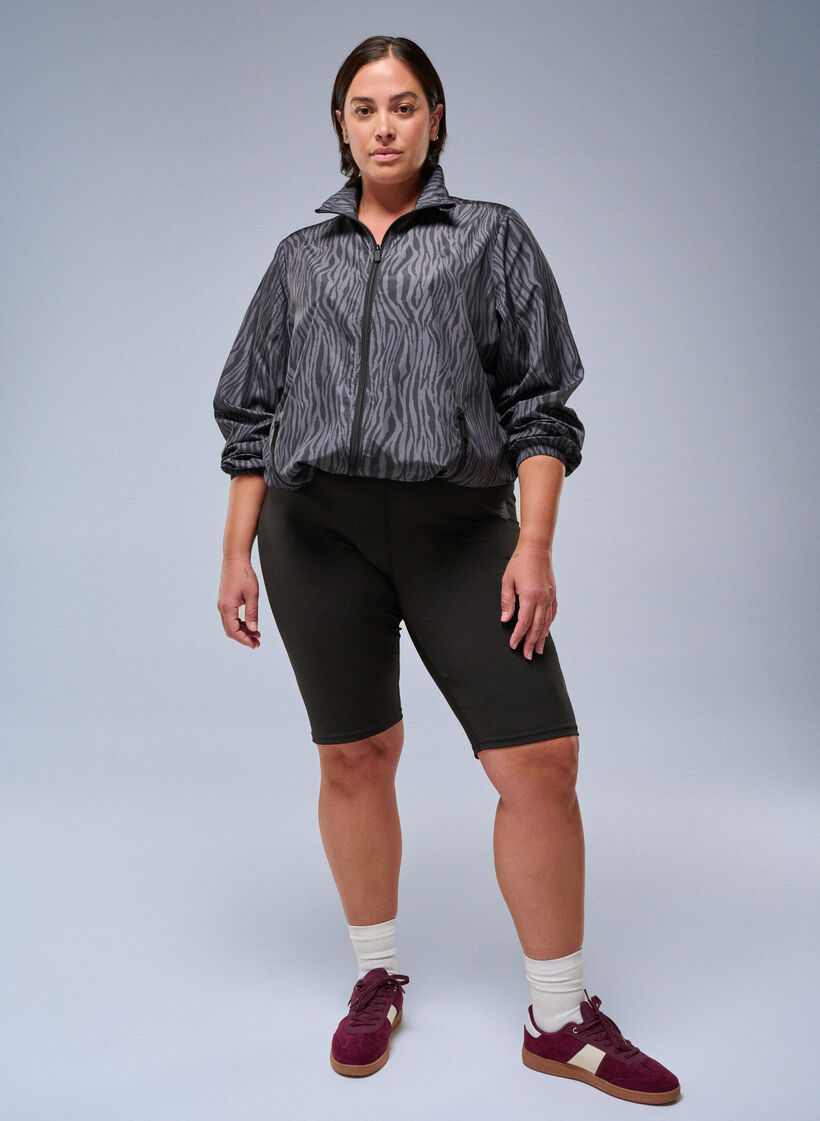 L&aring;nga tr&auml;ningsshorts i tajt modell, Svart, Image image number 0