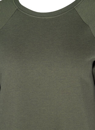 Sweatklänning med fickor och slits, Ivy Green Mel., Packshot image number 2