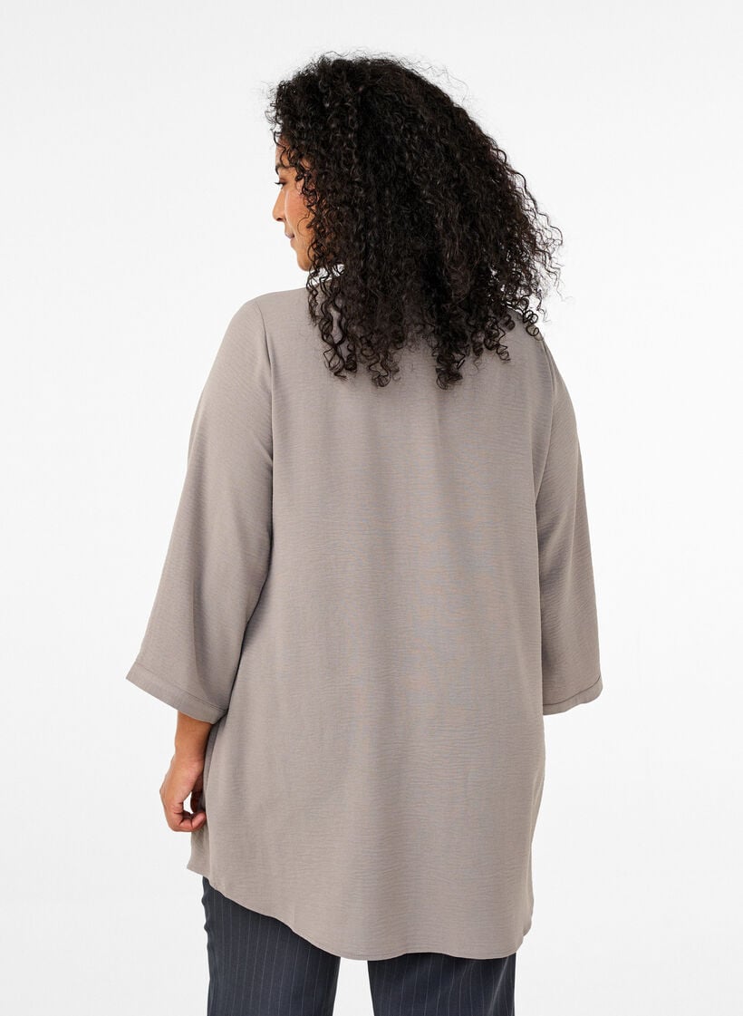 Tunika med 3/4-&auml;rmar, Beige, Model image number 2