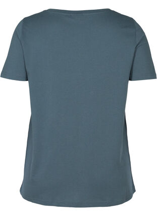 Kortärmad t-shirt med tryck, Dark Grey w. Eagle , Packshot image number 1