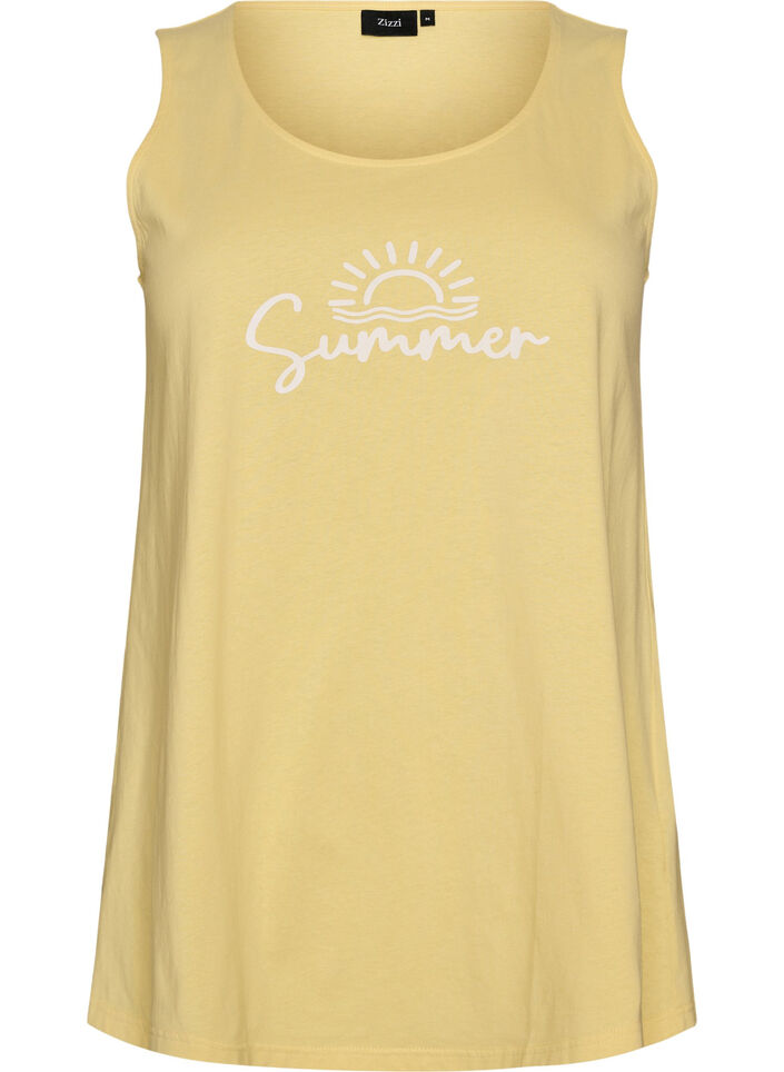 Bomullstopp med a-linjeform, Gul, Packshot image number 0