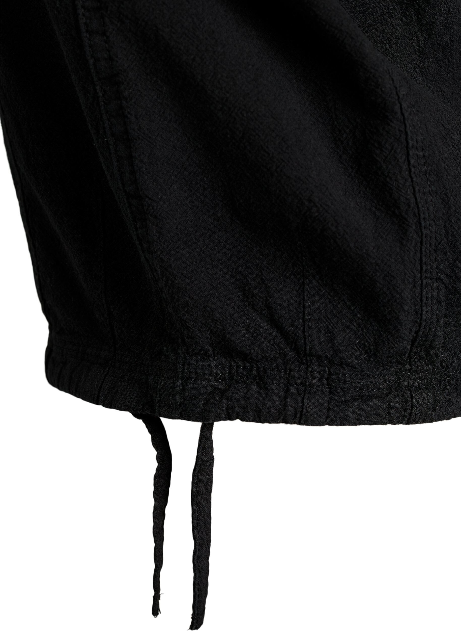 ZizziCapribyxor i bomull, Svart, Packshot image number 3