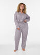 Pyjamasbyxor i bomull med h&ouml;g midja, R&ouml;d, Model image number 0