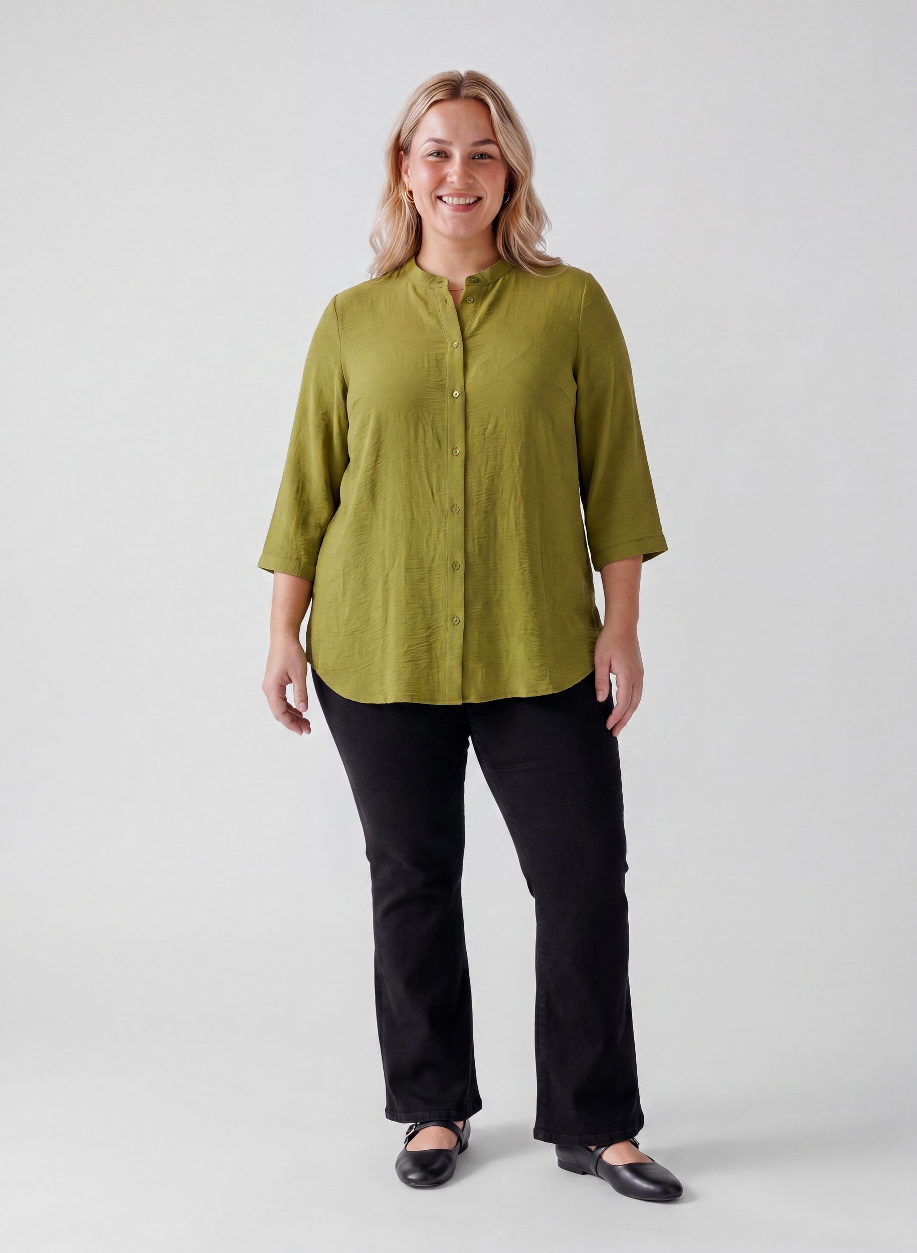 ZizziTunika med 3/4-&auml;rmar, Gr&ouml;n, Model image number 1