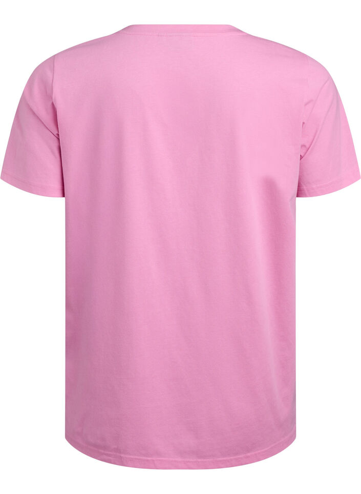 FLASH - T-shirt med V-ringning, Rosa, Packshot image number 1