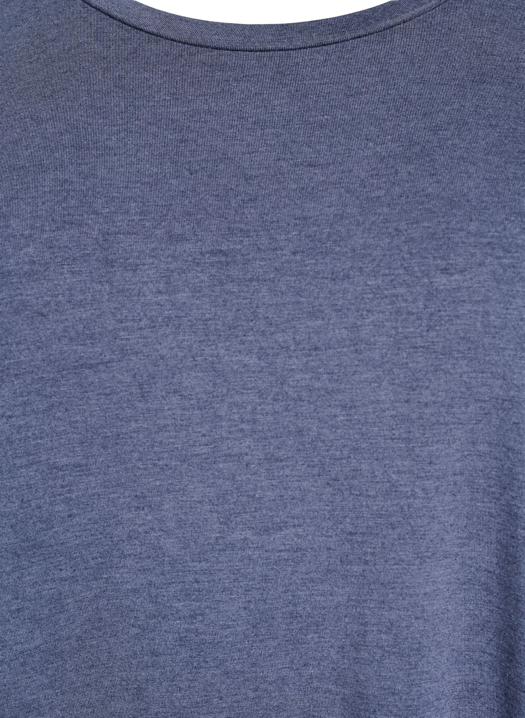 Zizzi L&ouml;s t-shirt med rund halsringning, Bl&aring;, Packshot image number 2