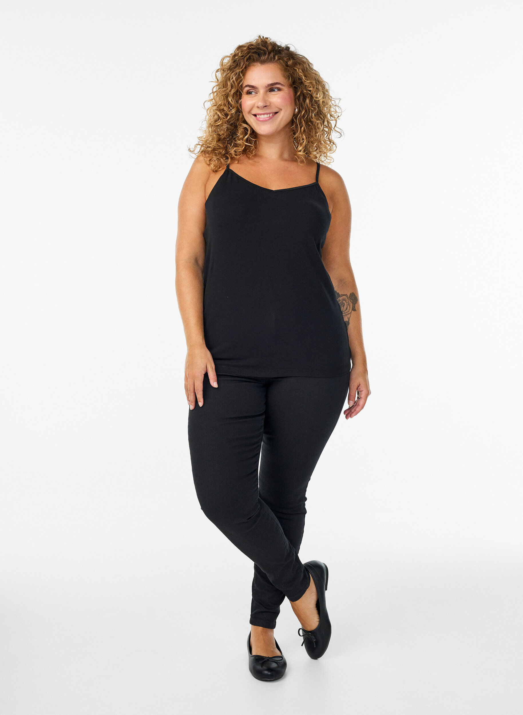 ZizziBaslinne i bomull, Svart, Model image number 1