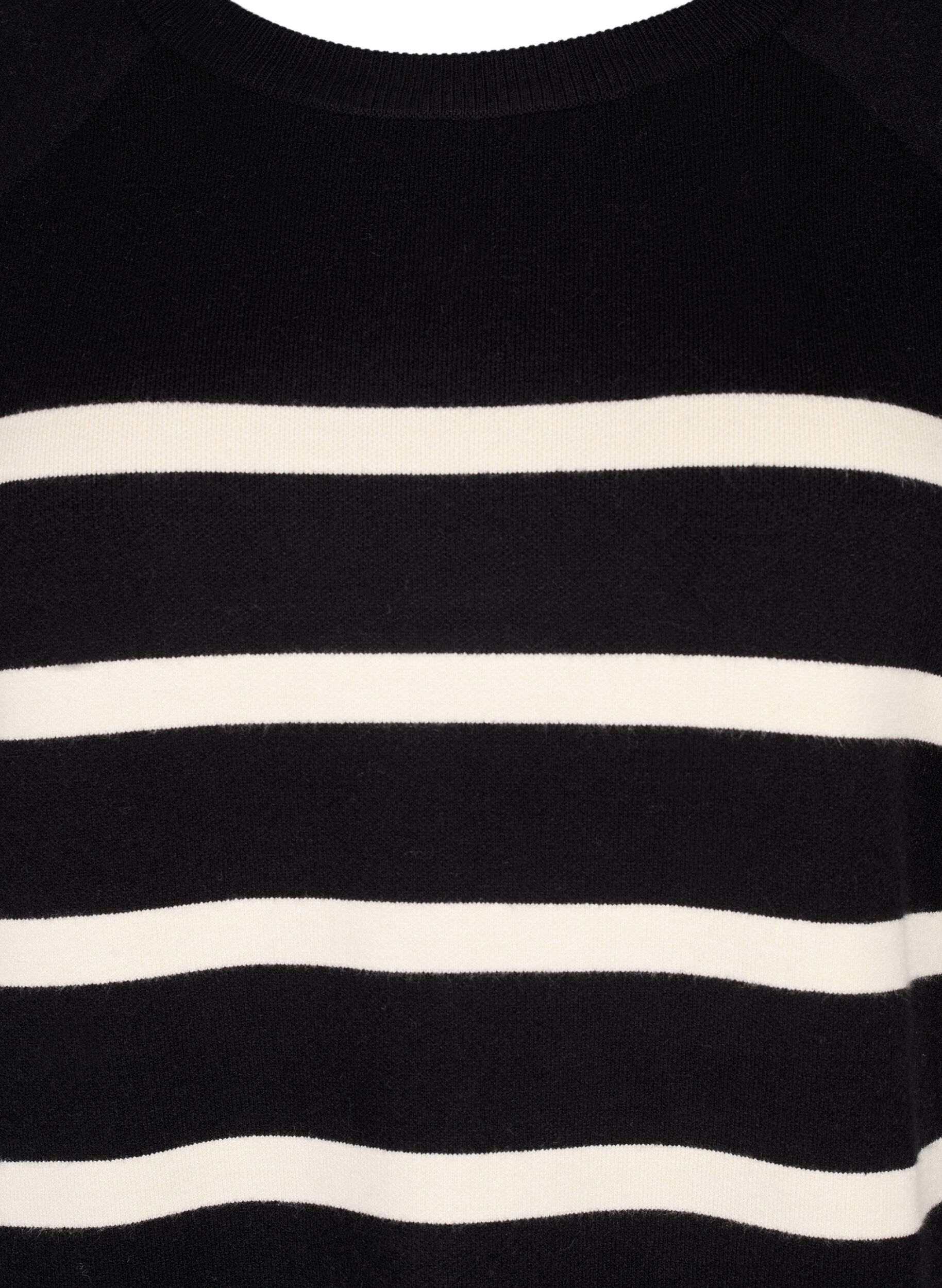 Zizzi Stickad kl&auml;nning med rund halsringning och slits, Svart, Packshot image number 2