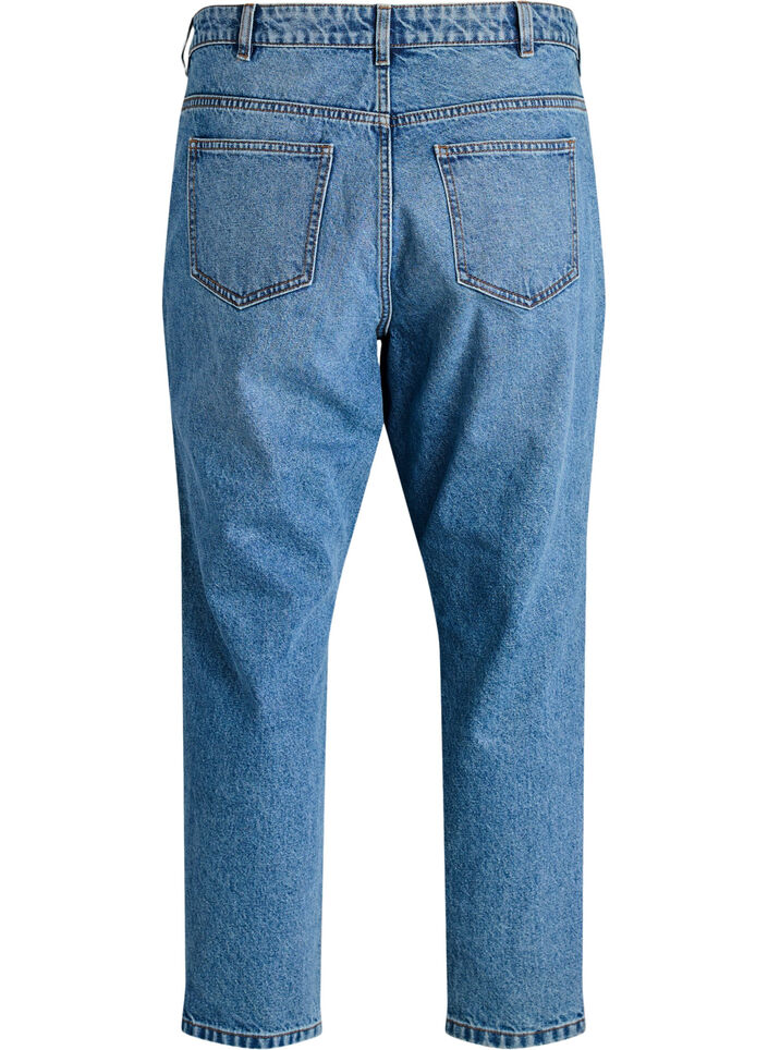Mille mom jeans med h&ouml;g midja, Bl&aring;, Packshot image number 1
