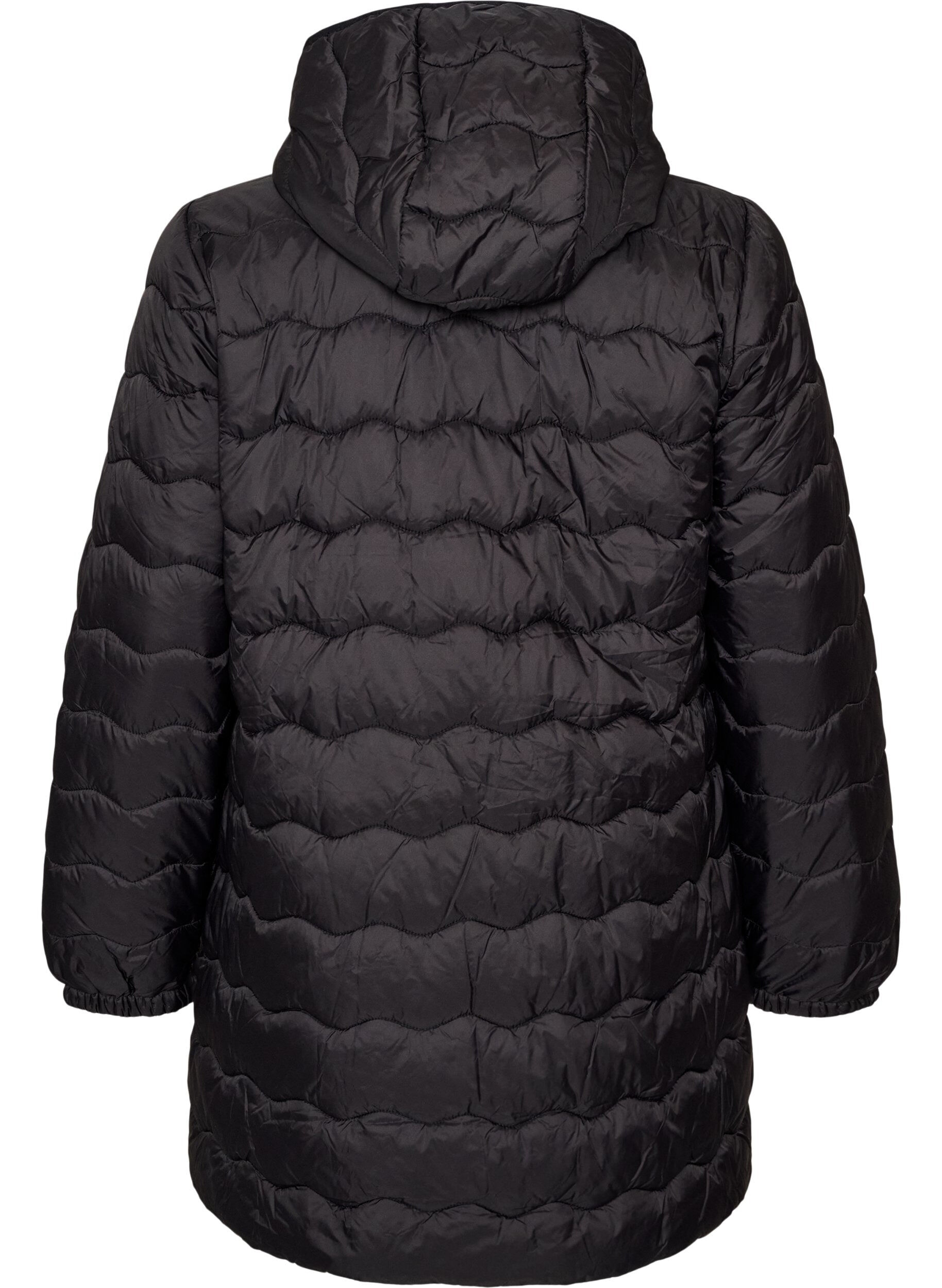 ZizziQuiltad jacka, Svart, Packshot image number 1