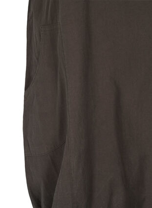 Kortärmad klänning i bomull, Khaki Green, Packshot image number 3