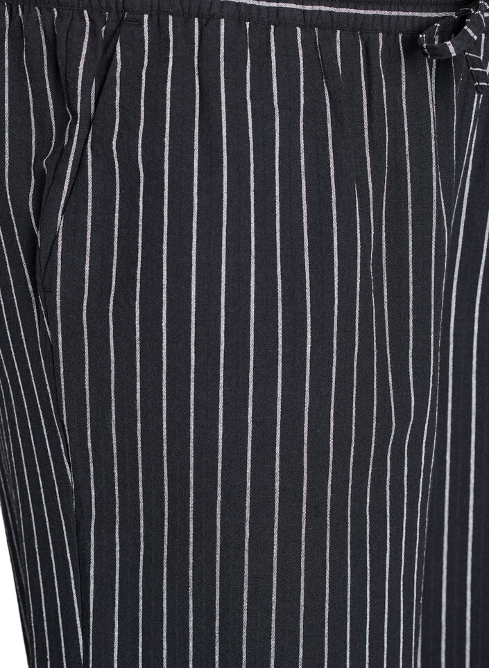 Löst sittande byxor med hög midja och fickor, Svart, Packshot image number 2