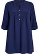 Tunika i bomullsmuslin med broderie anglaise, Bl&aring;, Packshot image number 0